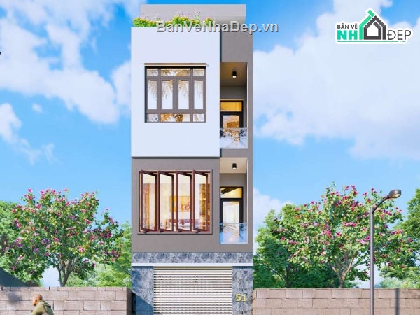 nhà 3 tầng,nhà phố 3 tầng,mẫu nhà phố 3 tầng