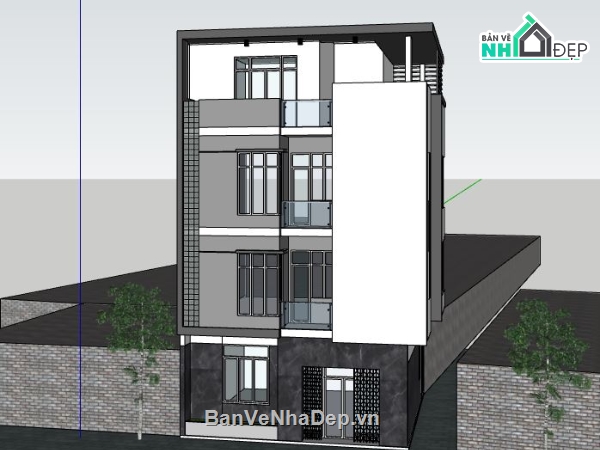 su nhà phố 4 tầng,model su nhà phố 4 tầng,nhà phố 4 tầng