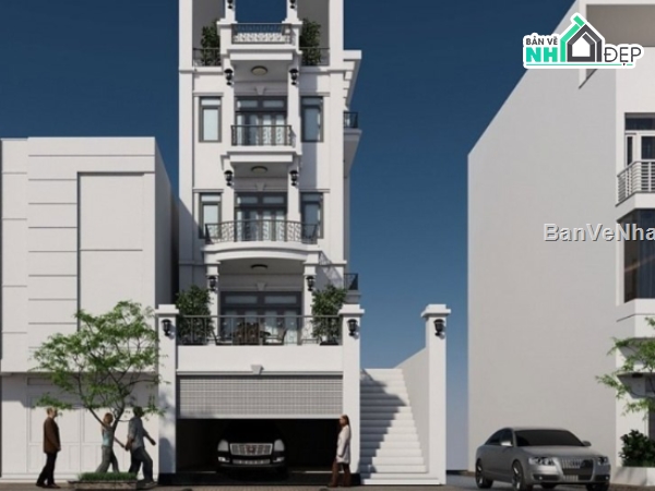 Nhà phố 4 tầng,Nhà phố,file cad nhà phố 4 tầng,cad nhà phố 4 tầng