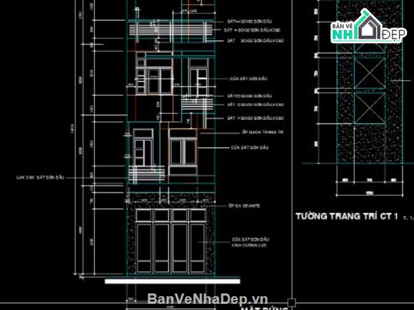nhà phố 4 tầng,cad nhà phố 4 tầng,nhà phố 4 tầng file cad
