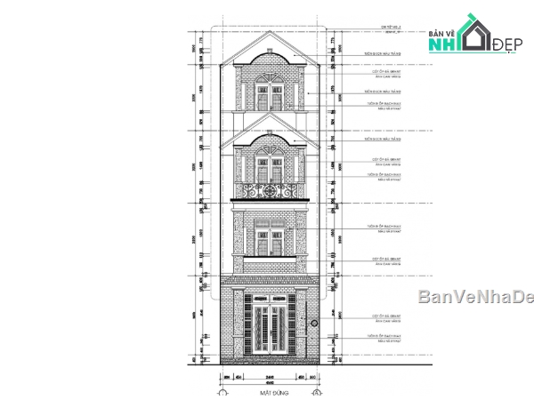 Nhà phố 4 tầng,cad nhà phố 4 tầng,file cad nhà phố 4 tầng,nhà phố 4 tầng cad