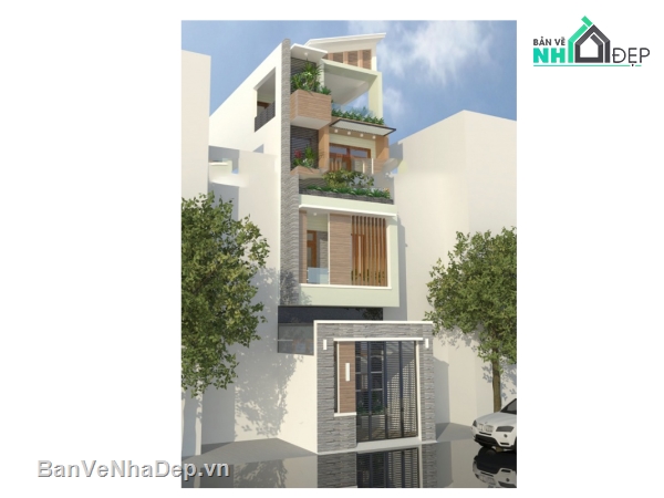 Nhà phố 4 tầng,Nhà lệch tầng,4 tầng,Nhà phố lệch tầng