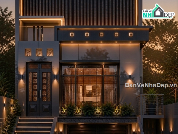 Mẫu nhà phố,nhà phố bán hầm,nhà gác lửng