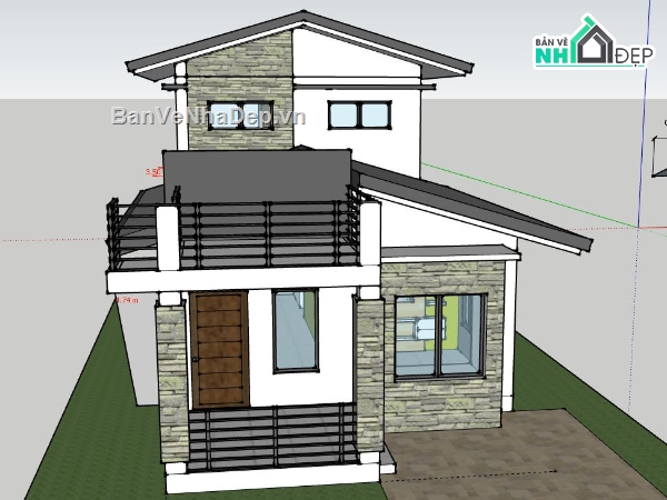 Nhà phố 2 tầng,model su nhà phố 2 tầng,nhà phố 2 tầng file su,sketchup nhà phố 2 tầng,nhà phố 2 tầng file sketchup,nhà phố 2 tầng sketchup