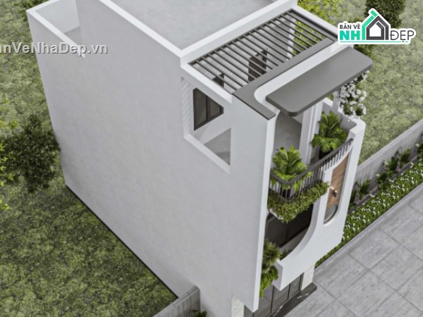 nhà phố 2 tầng 1 tum,file cad nhà phố 2 tầng,bản vẽ nhà phố 2 tầng 1 tum