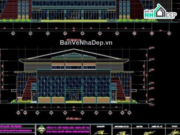 Nhà thi đấu đa năng,nhà thi đấu,cad nhà thi đấu,nhà thi đấu file cad