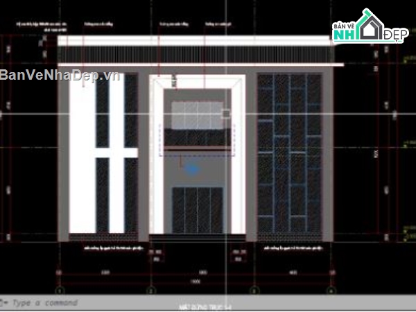 nhà văn hóa 2 tầng,nhà văn hóa,file cad nhà văn hóa