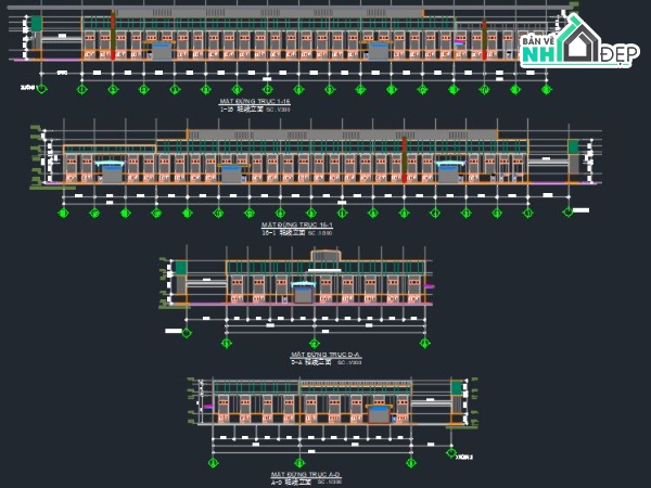 Nhà xưởng kích thước 64x150m,Thiết kế nhà xưởng 64x150m,thiết kế nhà xưởng