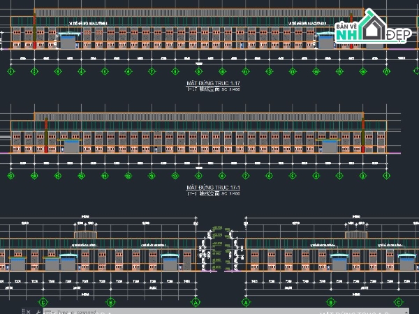 Thiết kế nhà xưởng,Nhà xưởng 94x160m,Bản vẽ nhà xưởng 94x160m