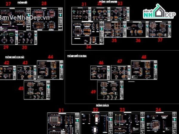Nội thất,nội thất nhà 3 tầng,cad nội thất