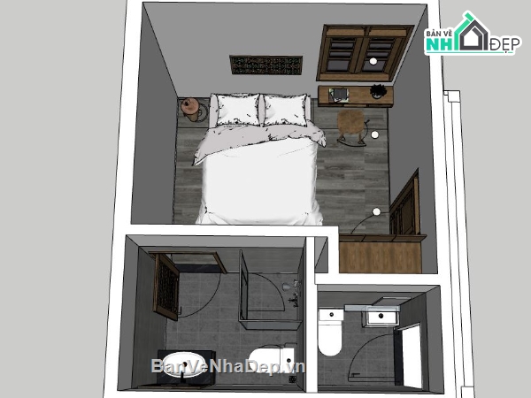 3d phòng ngủ,su phòng ngủ,model sketchup phòng ngủ,3d sketchup phòng ngủ