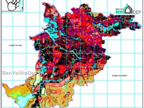 đồ án quy hoạch,bản vẽ quy hoạch,quy hoạch thị xã