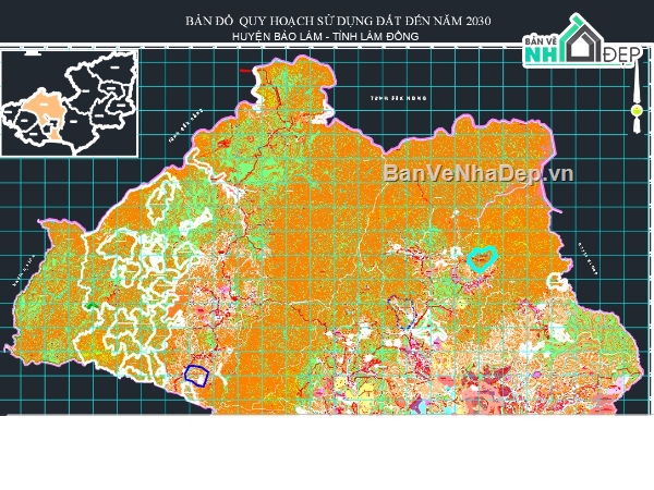 Sử dụng đất Bảo Lâm,Huyện Bảo Lâm,Quy hoạch Bảo Lâm,Sử dụng đất 2030,SDĐ 2030,SDĐ Bảo Lâm 2030