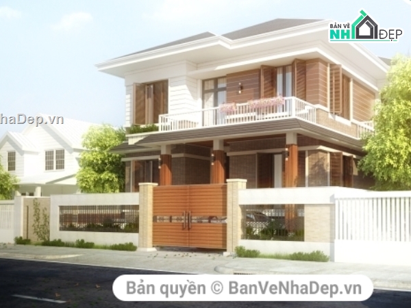 biệt thự phố 2 tầng,biệt thự,Sketchup biệt thự,phối cảnh biệt thự 2 tầng,su biệt thự 2 tầng
