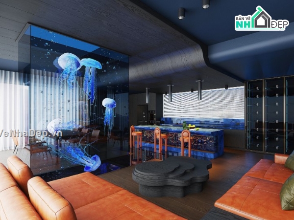 phòng khách đẹp,phòng bếp sketchup,sketchup phòng khách,khách bếp đẹp