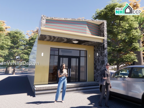 nhà 1 tầng,nhà kích thước 5 x 20m,nhà phố kích thước 5 x 20m