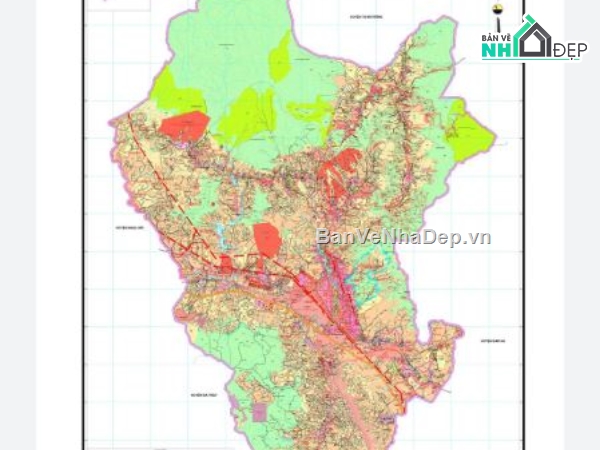 sử dụng đất,sử dụng đất huyện dak tô Kon Tum,Bản đồ quy hoạch sử dụng đất