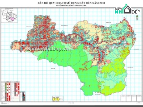 Quy hoạch sử dụng đất 2030,sử dụng đất Krong Bông,Krong Bông tỉnh ĐẮK NÔNG