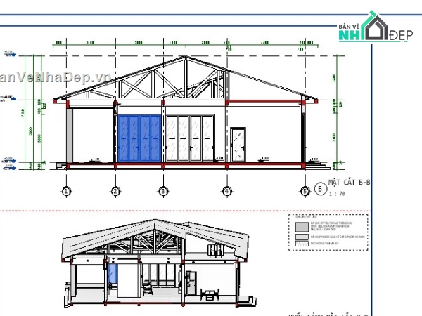 nhà cấp 4,revit nhà cấp 4,file revit nhà cấp 4