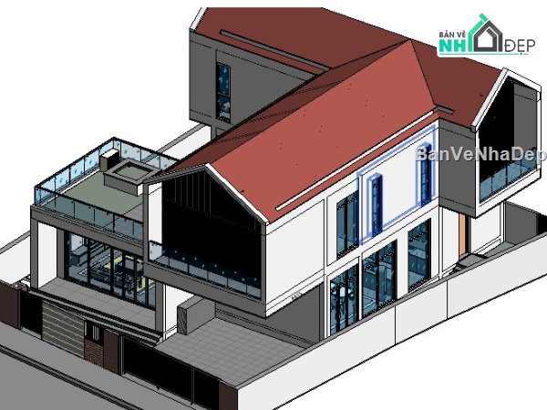 biệt thự 2 tầng,file cad biệt thự 2 tầng,bản vẽ biệt thự 2 tầng