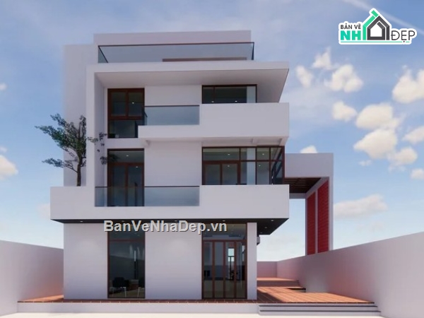 nhà phố 3 tầng 1 tum,revit nhà phố 3 tầng 1 tum,file revit nhà phố 3 tầng