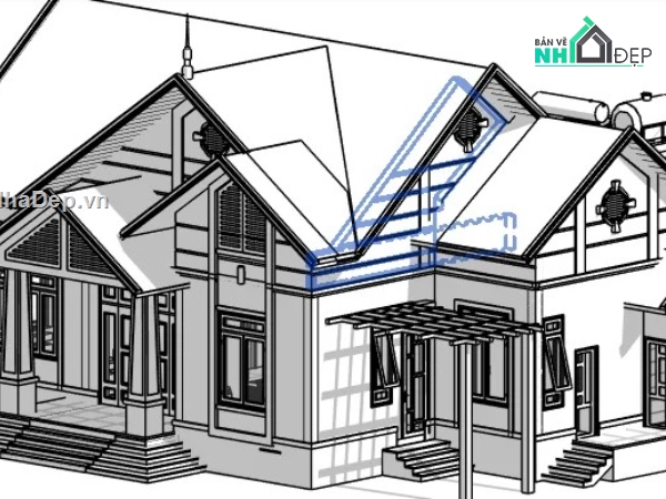 revit nhà cấp 4,nhà cấp 4 file revit,nhà cấp 4