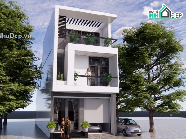 Nhà phố,Nhà phố hiện đại,revit nhà phố