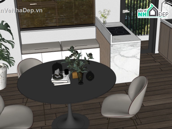 sketchup nội thất bếp,nội thất phòng bếp,sketchup nội thất phòng bếp,model su nội thất phòng bếp