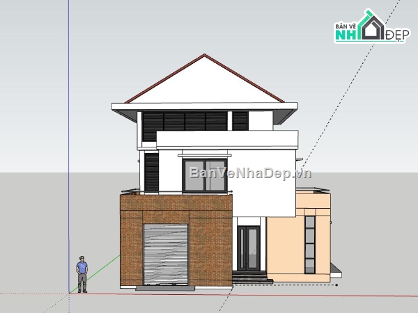 Biệt thự 2 tầng,Model su biệt thự 2 tầng,file su biệt thự 2 tầng