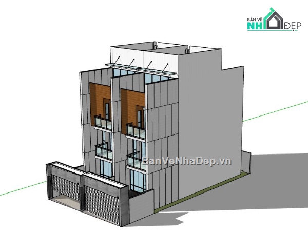 Biệt thự 3 tầng,model su biệt thự 3 tầng,file su biệt thự 3 tầng