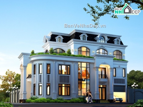 biệt thự 3 tầng,biệt thự 3 tầng đẹp,sketchup biệt thự 3 tầng,biệt thự 3 tầng sketchup