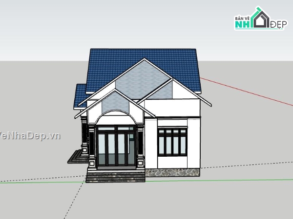 biệt thự 1 tầng,biệt thự đẹp,model su biệt thự 1 tầng