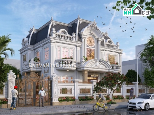 biệt thự 2 tầng,sketchup biệt thự 2 tầng,biệt thự 2 tầng sketchup