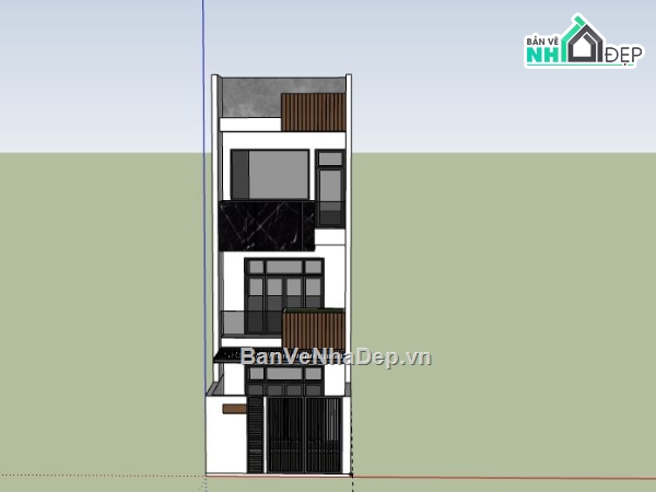 Nhà phố 3 tầng,Model su nhà phố,nhà phố