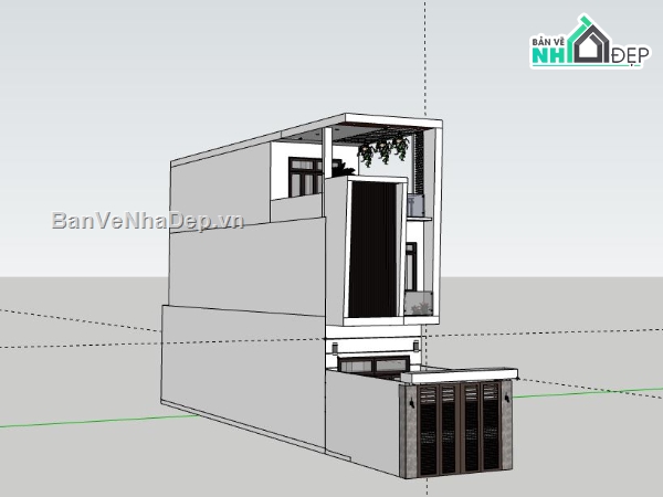 Nhà phố 3 tầng,model su nhà phố 3 tầng,file su nhà phố 3 tầng