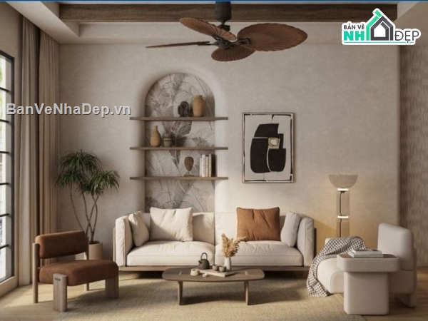 nội thất chung cư,Sketchup nội thất chung cư,nội thất hiện đại