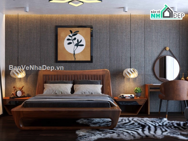 nội thất phòng ngủ,model 3d nội thất phòng ngủ,mẫu nội thất phòng ngủ,sketchup nội thất phòng ngủ