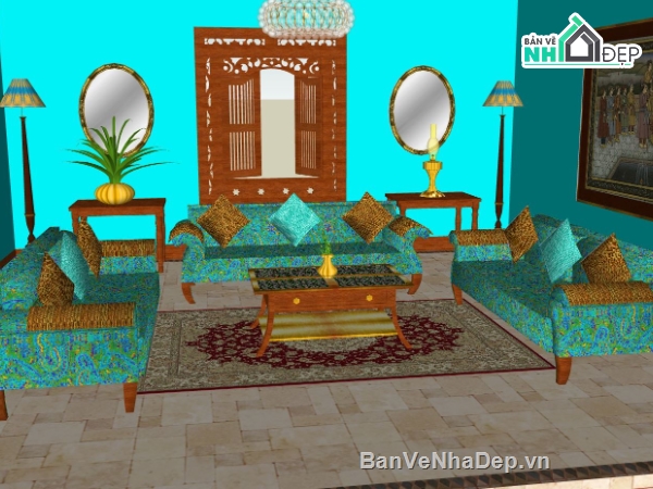 nội thất phòng khách,nội thất phòn khách,dựng 3dsu nội thất phòng khách