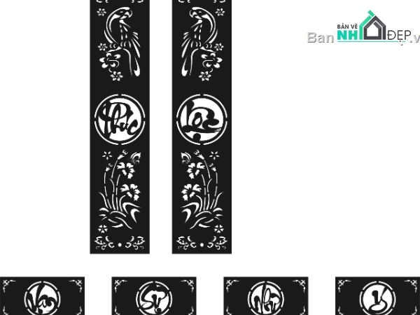 Cổng phúc lộc,file dxf cổng phúc lộc,Cổng cnc mới nhất,Cổng cnc file dxf