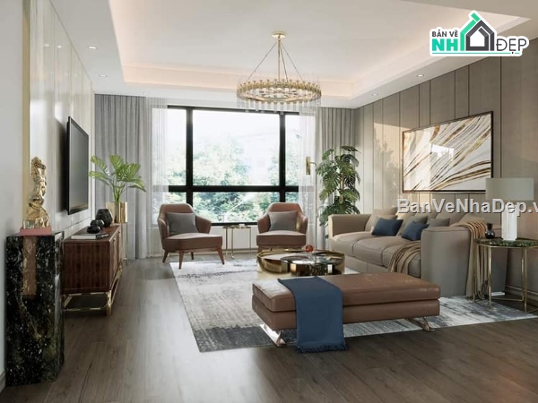 sketchup nội thất phòng khách,nội thất phòng khách chưng cư,phòng khách hiện đại file sketchup