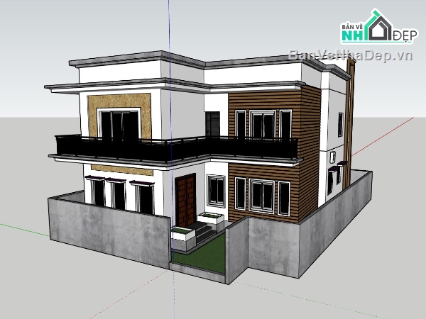 mẫu biệt thự 2 tầng,biệt thự 2 tầng,thiết kế mẫu biệt thự