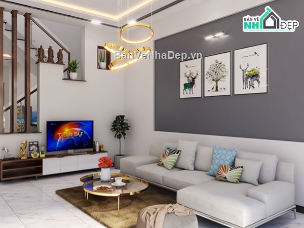 nội thất phòng khách và bếp,phòng khách sketchup,nội thất phòng khách su