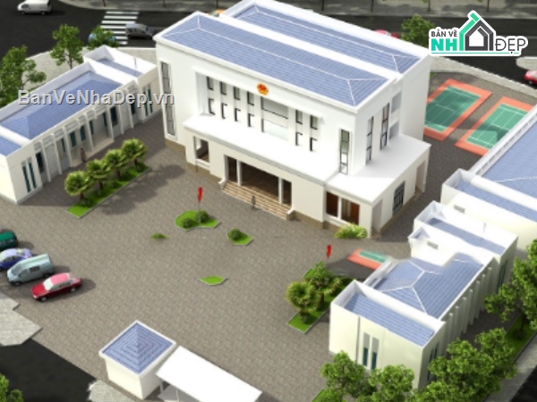 ủy ban nhân dân dị trạch,file cad ủy ban nhân dân,UBND file cad