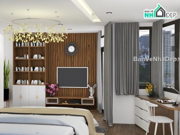 3d sketchup phòng ngủ,3d phòng ngủ,mẫu phòng ngủ,file su phòng ngủ