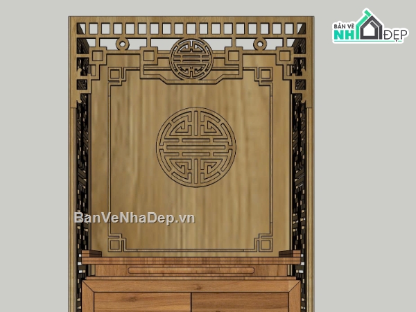 file sketchup,bàn thờ,vách thờ,bàn thờ cnc công nghiệp