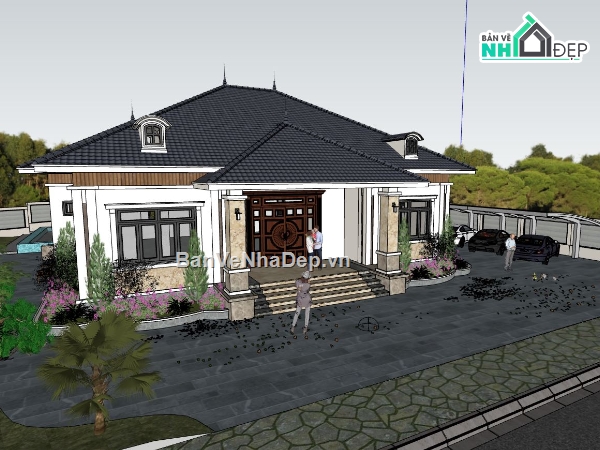 Thiết kế biệt thự,biệt thự đẹp,biệt thự 1 tầng