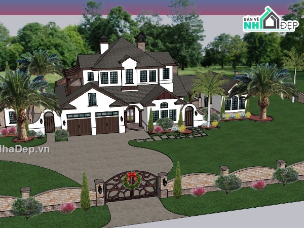 biệt thự đẹp 2,biệt thự 2 tầng,biệt thự đẹp