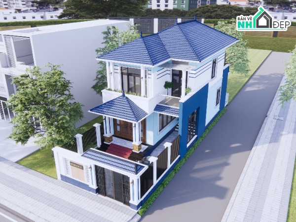 biệt thự,Thiết kế biệt thự villa,Thiết kế Revit biệt thự,thiết kế biệt thự,biệt thự 2 tầng