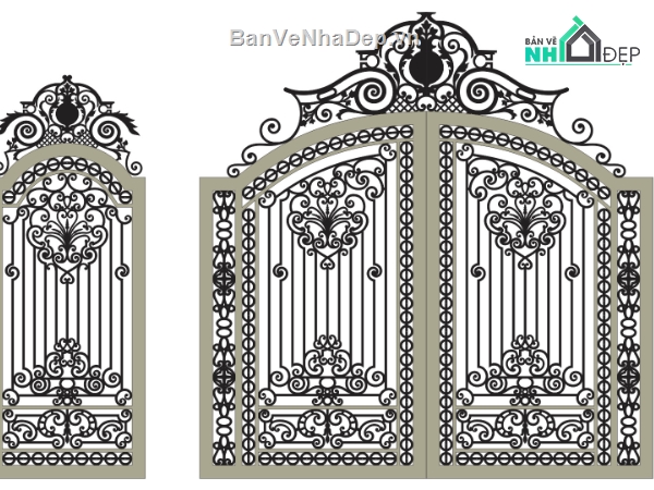 cổng 2 cánh và 1 cánh,file cnc cổng 2 cánh,mẫu cnc cổng 1 cánh