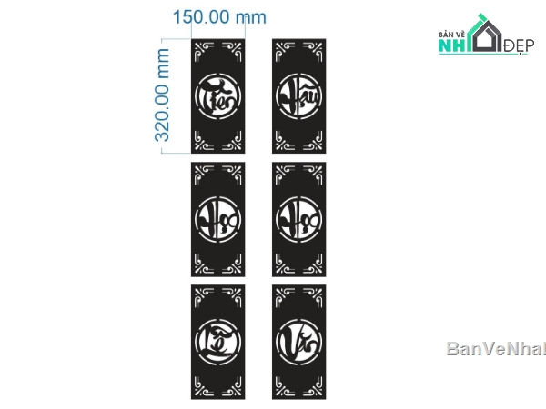 hoa văn cắt cnc,chữ cnc tiên học lễ hậu học văn,chữ cnc